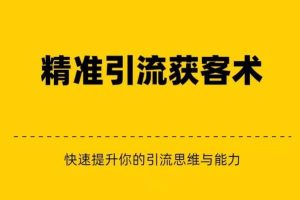 精准引流+私域营销+逆袭赚钱（三件套）快速提升你的赚钱认知与营销思维
