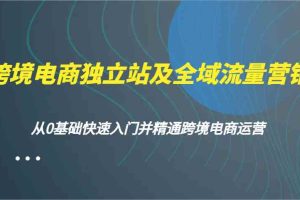 跨境电商独立站及全域流量营销，从0基础快速入门并精通跨境电商运营