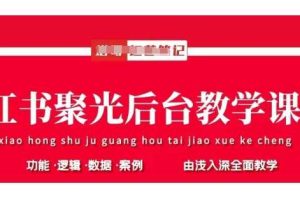 小红书聚光后台教学，小红书聚光投放的基本原理、策略和实践操作