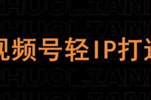 视频号线上课程，视频号轻IP打造