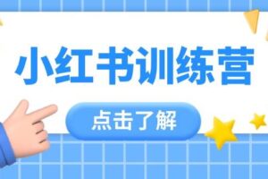 （14545期）小红书训练营，助小白入门，掌握技巧变达人，课程实操又全面（12节课）