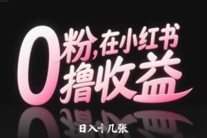 0粉在小红书撸收益，日入几张