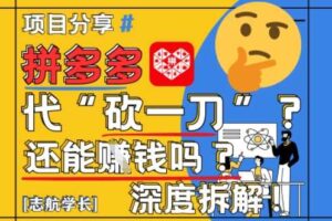 【2025最新】拼多多代坎助力项目深度拆解：还能挣钱吗?全流程玩法