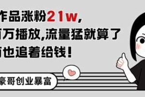 11条作品涨粉21W，条条百W播放，流量猛就算了，广告商也追着给钱