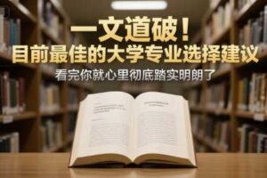 付费文章：一文道破！目前最佳的大学专业选择建议，看完你就心里彻底踏实明朗了