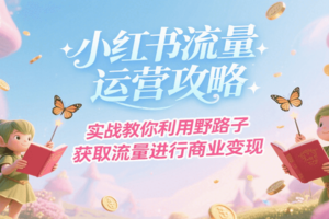 小红书流量运营攻略，实战教你利用野路子获取流量进行商业变现