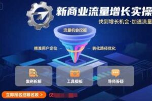 新商业流量增长实操课，找到增长机会，加速流量布局