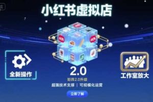 小红书虚拟店矩阵2.0，全新操作，超强技术，可工作室放大