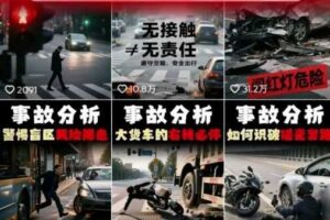 交通事故分析案例短视频，全新赛道，可做抖音精选计划，可同步百家号头条号支付宝视频号平台