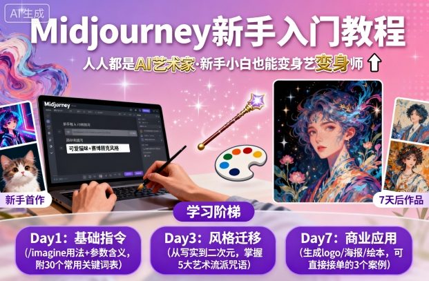 midjourney新手入门教程:人人都是AI艺术家,新手小白也能变身艺术大师