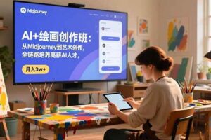 (16597期)AI+绘画创作班:从Midjourney到艺术创作,全链路培养高薪AI人才,月入3w+