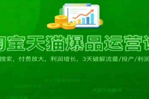 淘宝天猫爆品运营课：免费搜索，付费放大，利润增长，3 天破解流量/ 投产/利润痛点