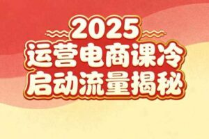 2025小红书运营电商课：新手实战＋冷启动＋流量揭秘