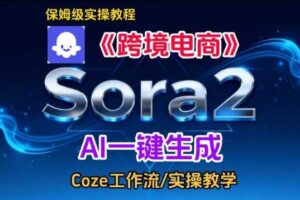 Sora2生成《跨境电商》英文短视频，实操搭建教学课，通俗易懂，包教包会