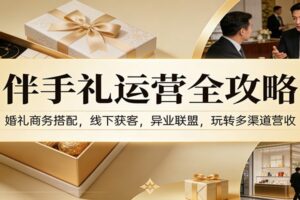 伴手礼运营全攻略：婚礼商务搭配，线下获客，异业联盟，玩转多渠道营收