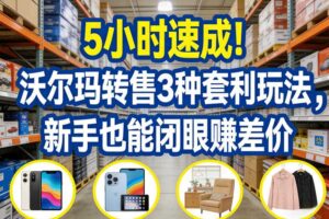 5小时速成!沃尔玛转售3种套利玩法,新手也能闭眼賺差价