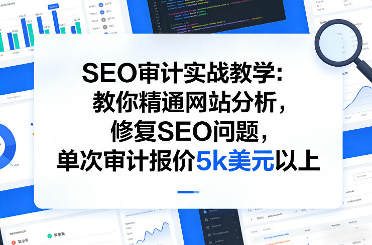 SEO审计实战教学:教你精通网站分析,修复SEO问题,单次审计报价5k美元以上